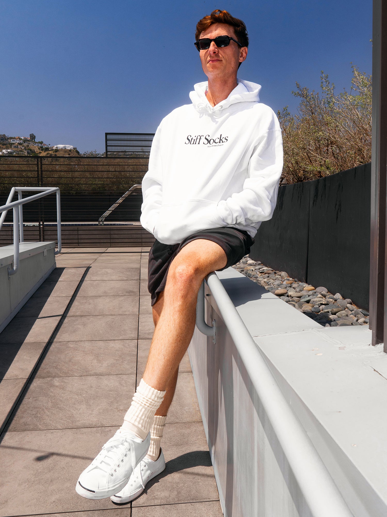 "Hold Up I'm Hard" White Hoodie