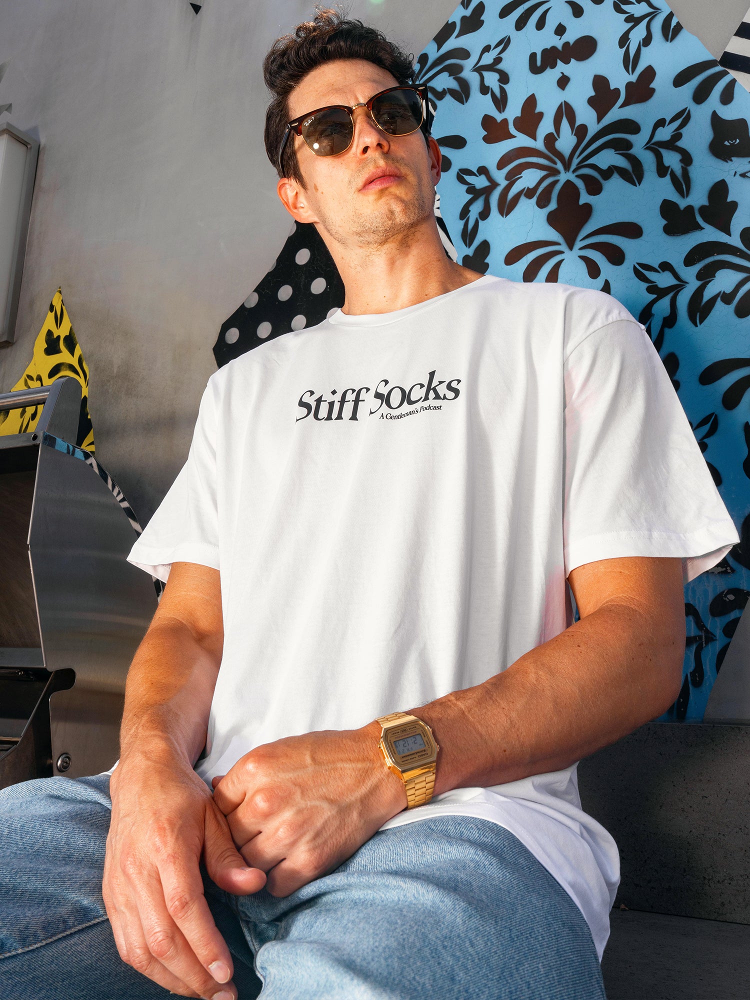 "Hold Up I'm Hard" White Tee