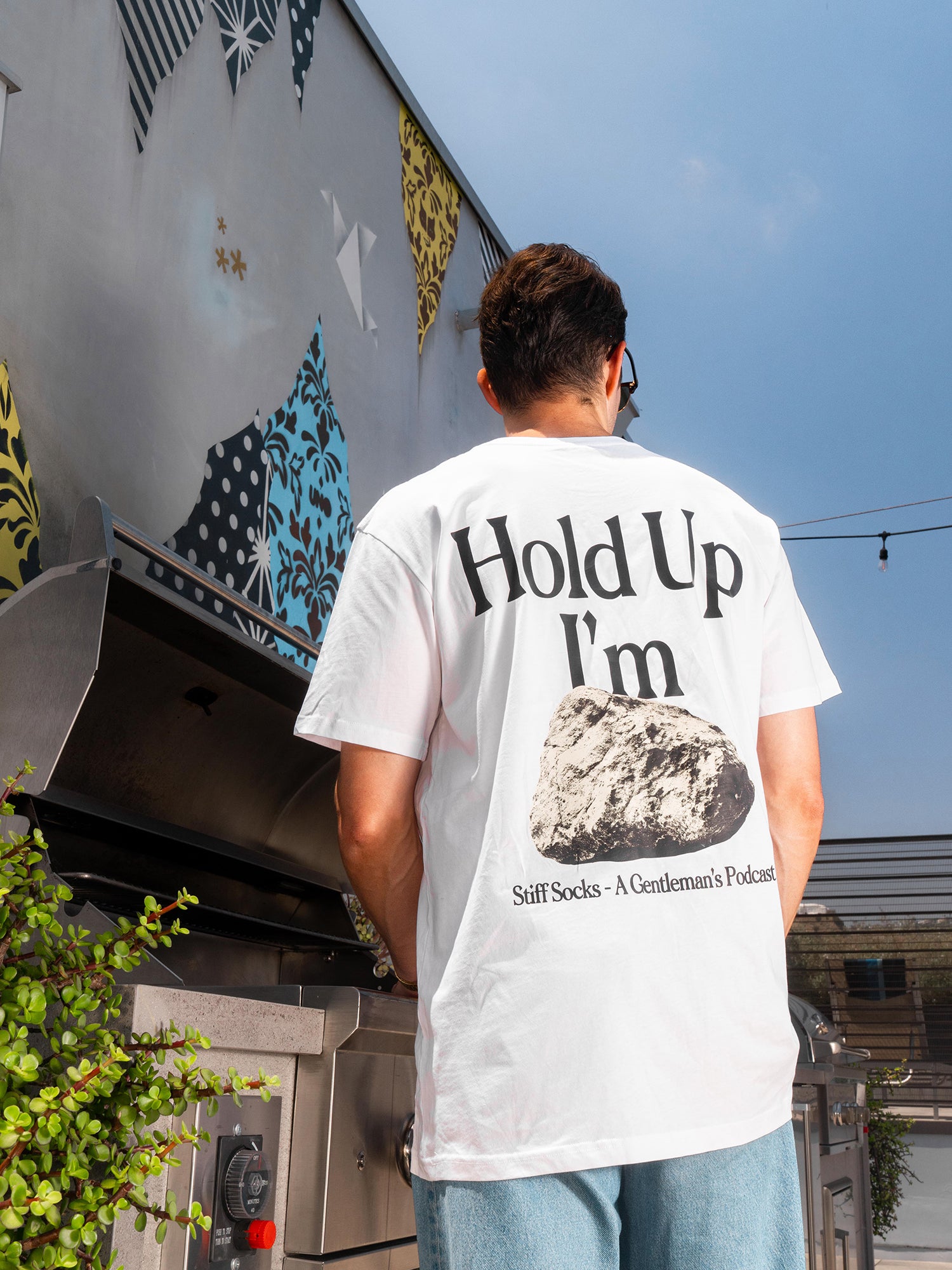 "Hold Up I'm Hard" White Tee