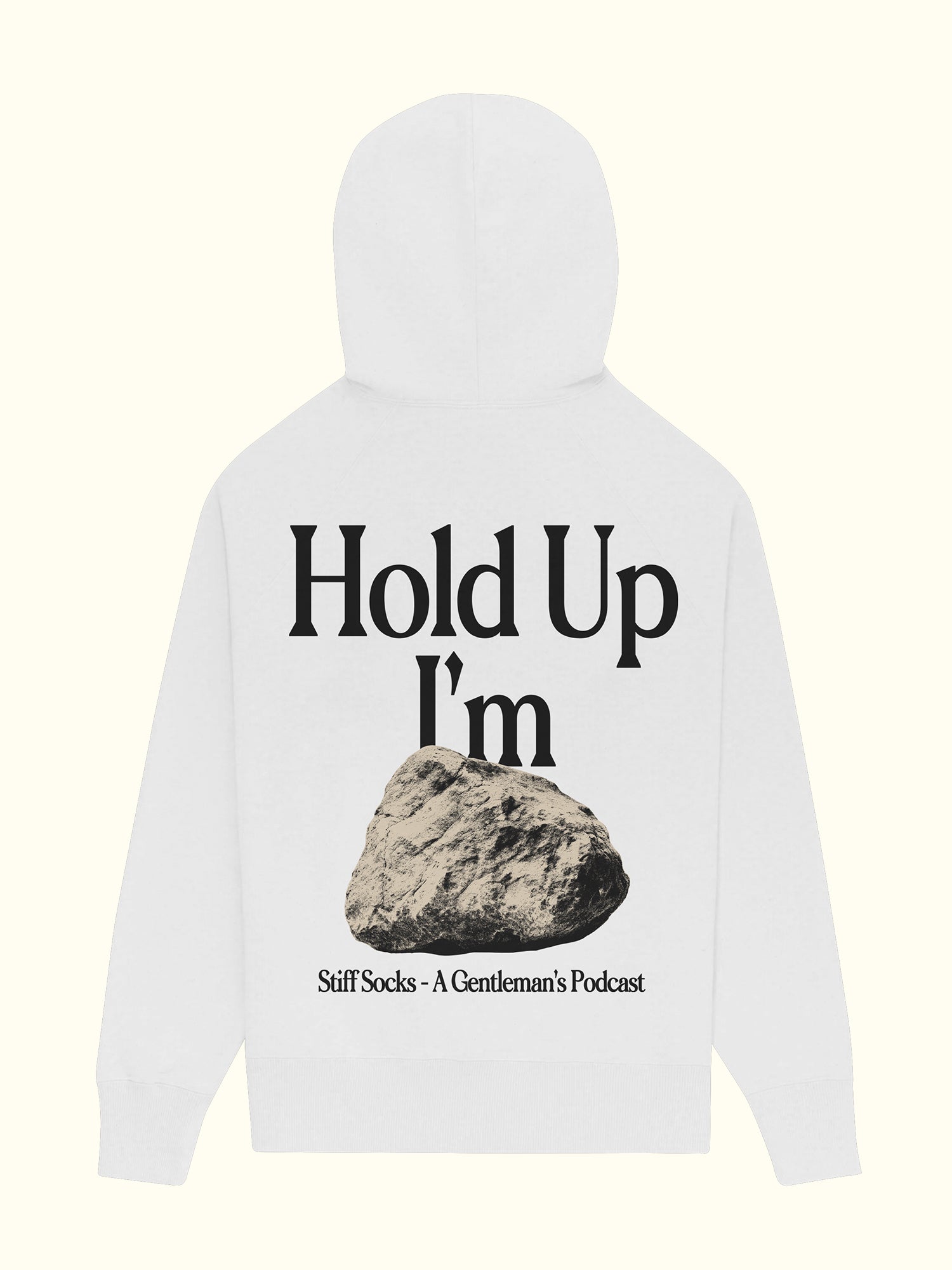 "Hold Up I'm Hard" White Hoodie